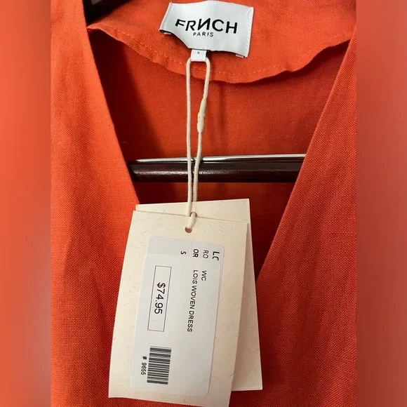 NWT NORDSTROM FRNCH Paris Wrap Woven Dress Linen Blend.  Business Casual - Picture 4 of 8